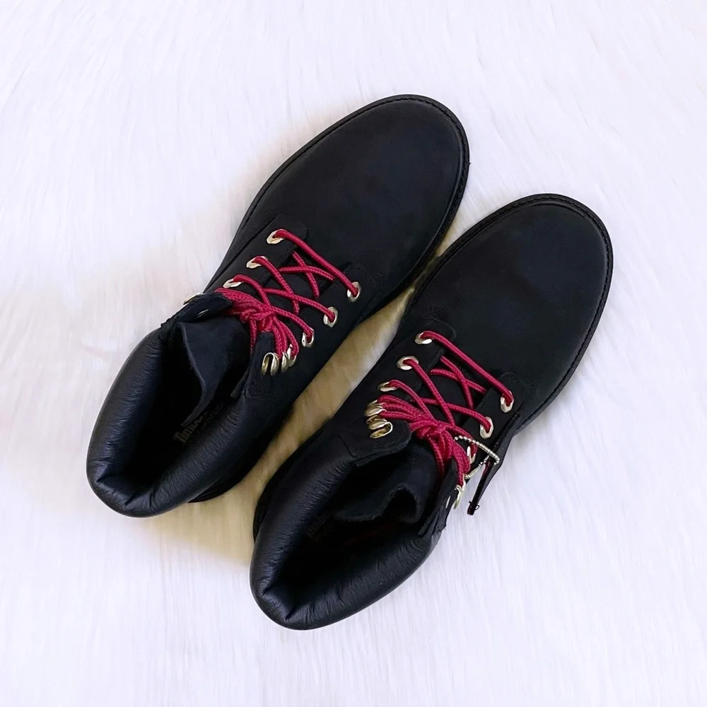 Timberland Women’s Heritage 6 Inch Waterproof Black Boots - Picture 5 of 7